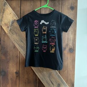 4/$12 Black Kids Shirt with Colorful Animal Graphics